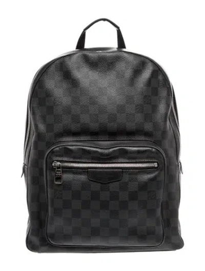 Pre-owned Louis Vuitton Damier Graphite Damier Graphite Josh Backpack In Black