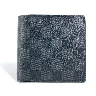 Pre-owned Louis Vuitton Damier Graphite Damier Graphite Wallet (bi-fold) () In Gray