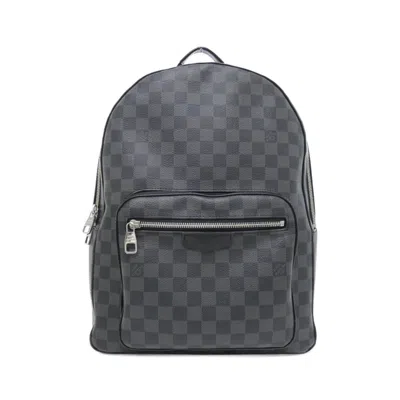 Pre-owned Louis Vuitton Damier Graphite Graphite Coated Canvas Backpack () In Gray