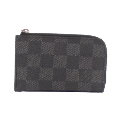 Pre-owned Louis Vuitton Damier Graphite Graphite Coated Canvas Coin Purse/coin Case ()