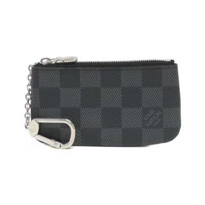 Pre-owned Louis Vuitton Damier Graphite Graphite Coated Canvas Coin Purse/coin Case () In Gray