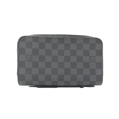 Pre-owned Louis Vuitton Damier Graphite Graphite Coated Canvas Long Wallet (bi-fold) ()