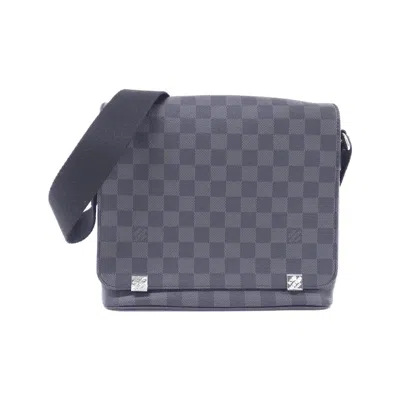 Pre-owned Louis Vuitton Damier Graphite Graphite Coated Canvas Shoulder Bag () In Gray