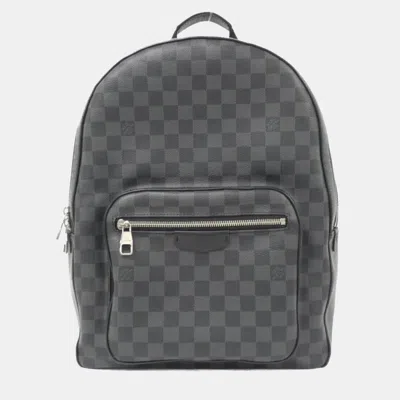 Pre-owned Louis Vuitton Damier Graphite Josh Backpack In Gray