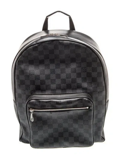 Pre-owned Louis Vuitton Damier Graphite Josh Backpack In Damier Graphite Gm In Black