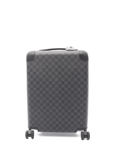 Pre-owned Louis Vuitton Damier Graphite Leather Carry Case Suitcase In Gray
