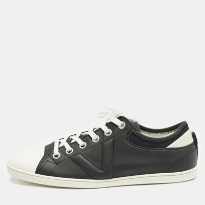 Pre-owned Louis Vuitton Damier Graphite Nylon And Leather Baseball Low Top Sneakers Size 42 In Black