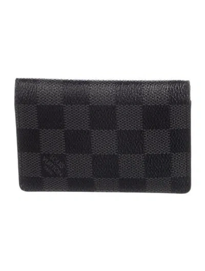 Pre-owned Louis Vuitton Damier Graphite Pattern Coated Canvas Bifold Wallet In Black