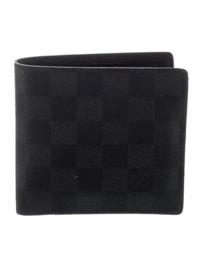 Pre-owned Louis Vuitton Damier Graphite Pattern Coated Canvas Bifold Wallet In Black