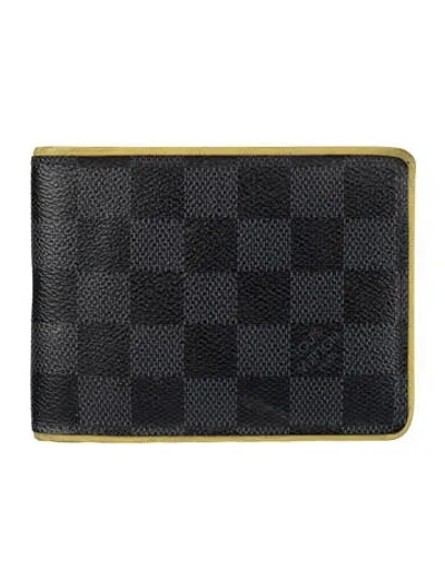 Pre-owned Louis Vuitton Damier Graphite Pattern Coated Canvas Card Case In Multi