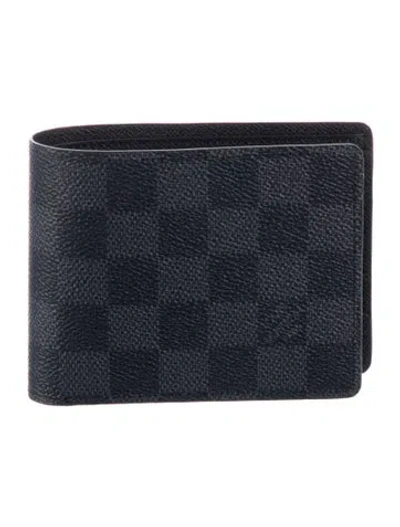 Pre-owned Louis Vuitton Damier Graphite Pattern Coated Canvas Marco Wallet In Black