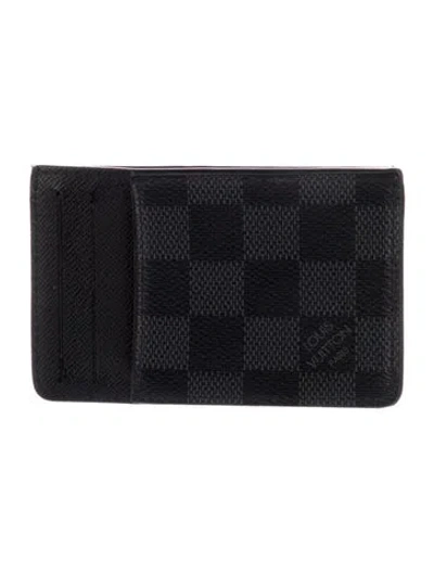 Pre-owned Louis Vuitton Damier Graphite Pattern Coated Canvas Wallet In Black