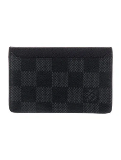 Pre-owned Louis Vuitton Damier Graphite Pattern Coated Canvas Wallet In Black