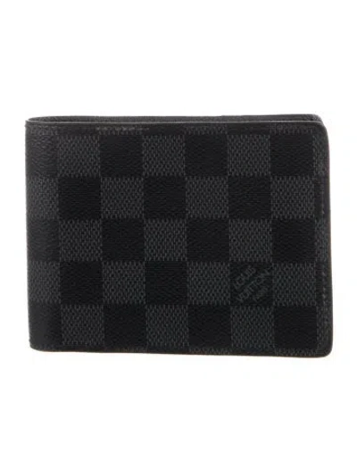 Pre-owned Louis Vuitton Damier Graphite Pattern Coated Canvas Wallet In Blue