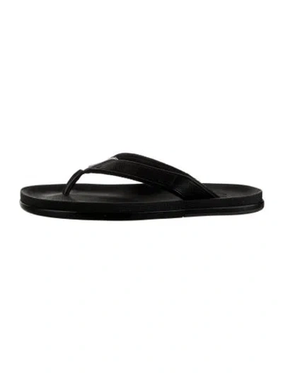 Pre-owned Louis Vuitton Damier Graphite Pattern Rubber Flip Flops In Black