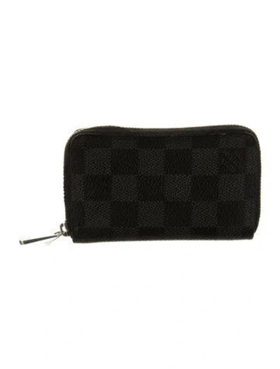 Pre-owned Louis Vuitton Damier Graphite Pattern Wallet In Black
