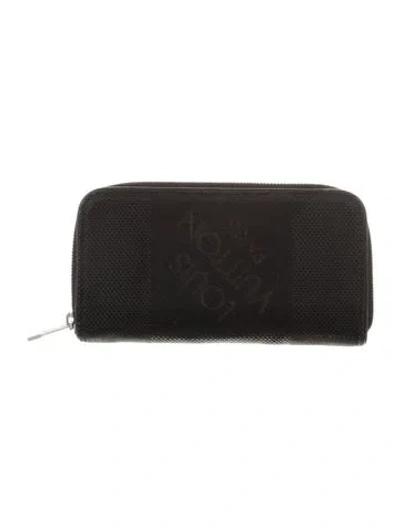 Pre-owned Louis Vuitton Damier Graphite Pattern Zippy Wallet In Black