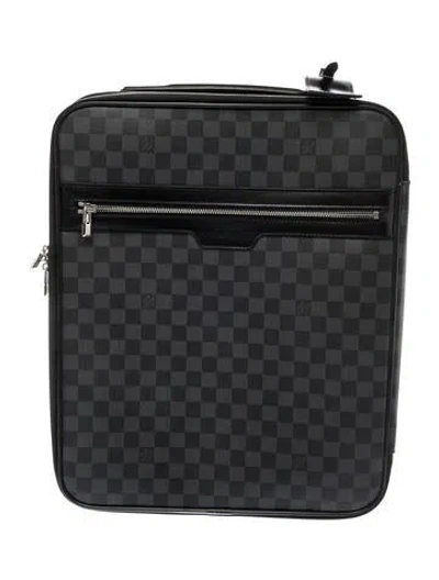 Pre-owned Louis Vuitton Damier Graphite Pegase Legere 55 In Black