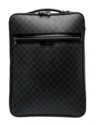 Pre-owned Louis Vuitton Damier Graphite Pegase Suitcase 50 In Black
