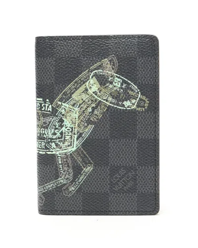 Pre-owned Louis Vuitton Damier Graphite Pocket Organiser In Multi