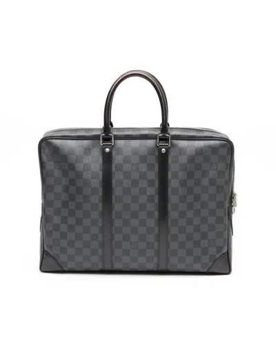 Pre-owned Louis Vuitton Damier Graphite Porte Documents Voyages Bag