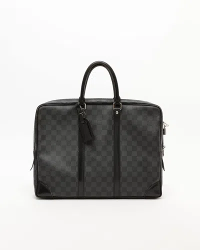 Pre-owned Louis Vuitton Damier Graphite Porte Documents Voyages Bag
