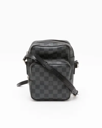 Pre-owned Louis Vuitton Damier Graphite Rem Bag In Black