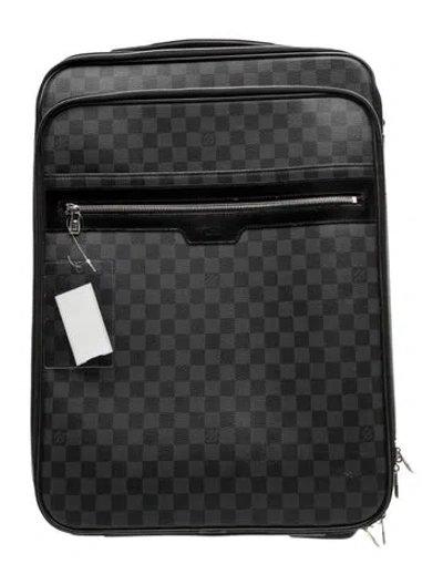 Pre-owned Louis Vuitton Damier Graphite Suitcase In Gray