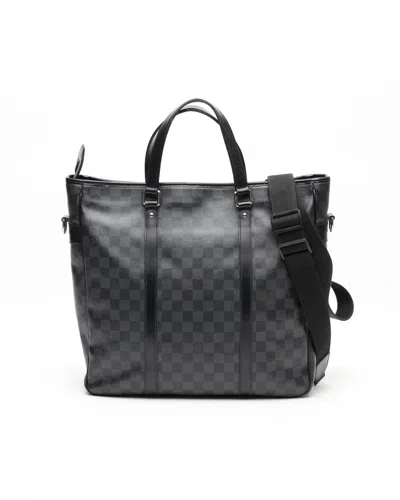 Pre-owned Louis Vuitton Damier Graphite Tadao Mm Bag