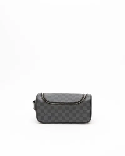Pre-owned Louis Vuitton Damier Graphite Toiletry Bag In Black