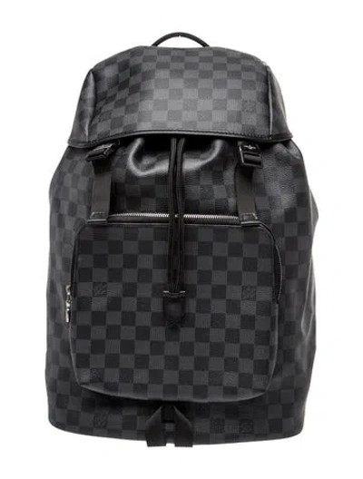 Pre-owned Louis Vuitton Damier Graphite Zack Backpack In Black
