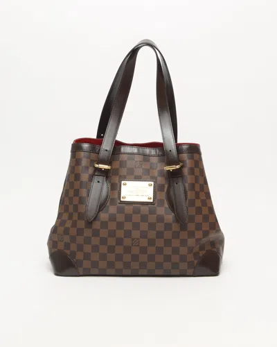 Pre-owned Louis Vuitton Damier Hampstead Mm Tote Bag In Brown