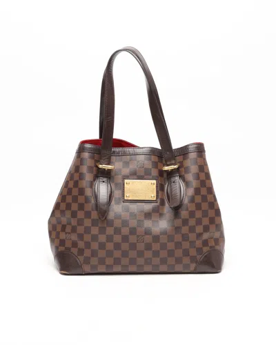 Pre-owned Louis Vuitton Damier Hampstead Mm Tote Bag In Brown