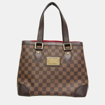 Pre-owned Louis Vuitton Damier Hampstead Pm Handbag Brown Ebene