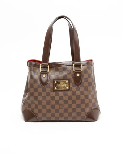 Pre-owned Louis Vuitton Damier Hampstead Pm Tote Bag In Brown