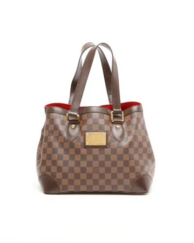 Pre-owned Louis Vuitton Damier Hampstead Pm Tote Bag In Brown