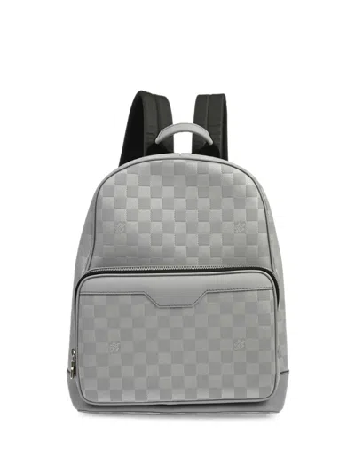 Pre-owned Louis Vuitton Damier Infini Backpack In Grey