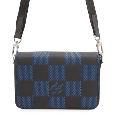 Pre-owned Louis Vuitton Damier Infini Black Blue Noir Damier Infini Shoulder Bag ()