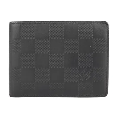 Pre-owned Louis Vuitton Damier Infini Black Damier Infini Bill Wallet (bi-fold) ()