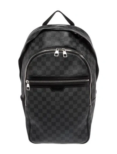 Pre-owned Louis Vuitton Damier Infini Damier Graphite Michael Backpack In Black