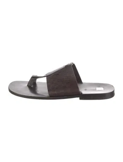 Pre-owned Louis Vuitton Damier Infini Leather Sandals In Brown