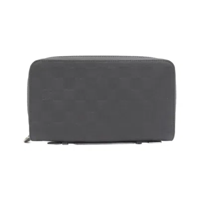 Pre-owned Louis Vuitton Damier Infini Onyx Leather Long Wallet (bi-fold) ()