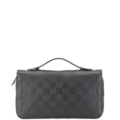 Pre-owned Louis Vuitton Damier Infini Onyx Pvc Leather Long Wallet (bi-fold) () In Multi