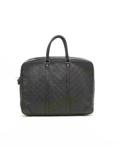 Pre-owned Louis Vuitton Damier Infini Porte Documents Voyage Bag In Black