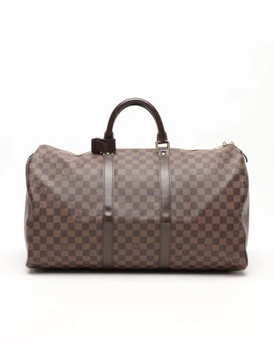 Pre-owned Louis Vuitton Damier Keepall 50 Weekend Bag
