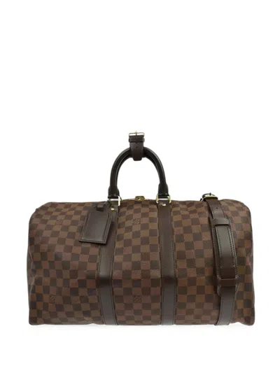 Louis Vuitton Damier Keepall Bandoulière 45 Duffle Bag In Brown