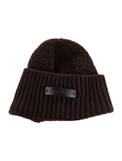Pre-owned Louis Vuitton Damier Knit Beanie In Brown