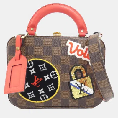 Pre-owned Louis Vuitton Damier Lv Stories Lv Stories Box Handbag In Brown