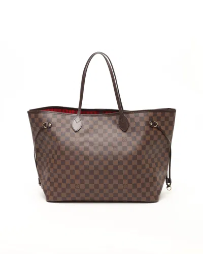 Pre-owned Louis Vuitton Damier Neverfull Gm Tote Bag In Brown