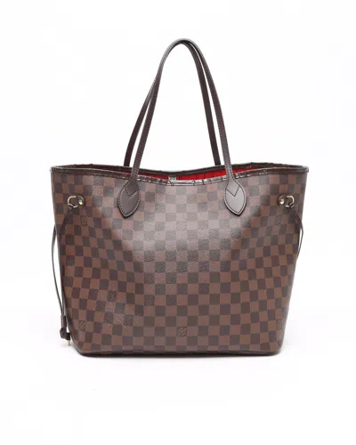 Pre-owned Louis Vuitton Damier Neverfull Mm Tote Bag In Brown